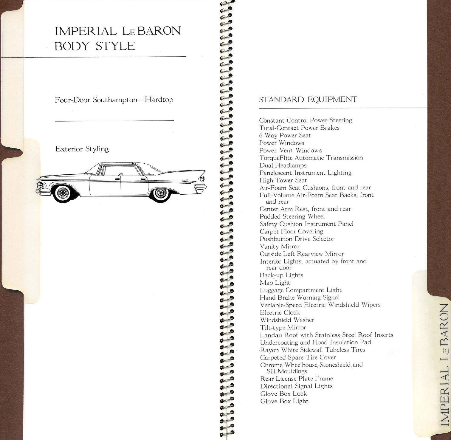 1961 Chrysler Imperial Color And Fabric Selector Page 4